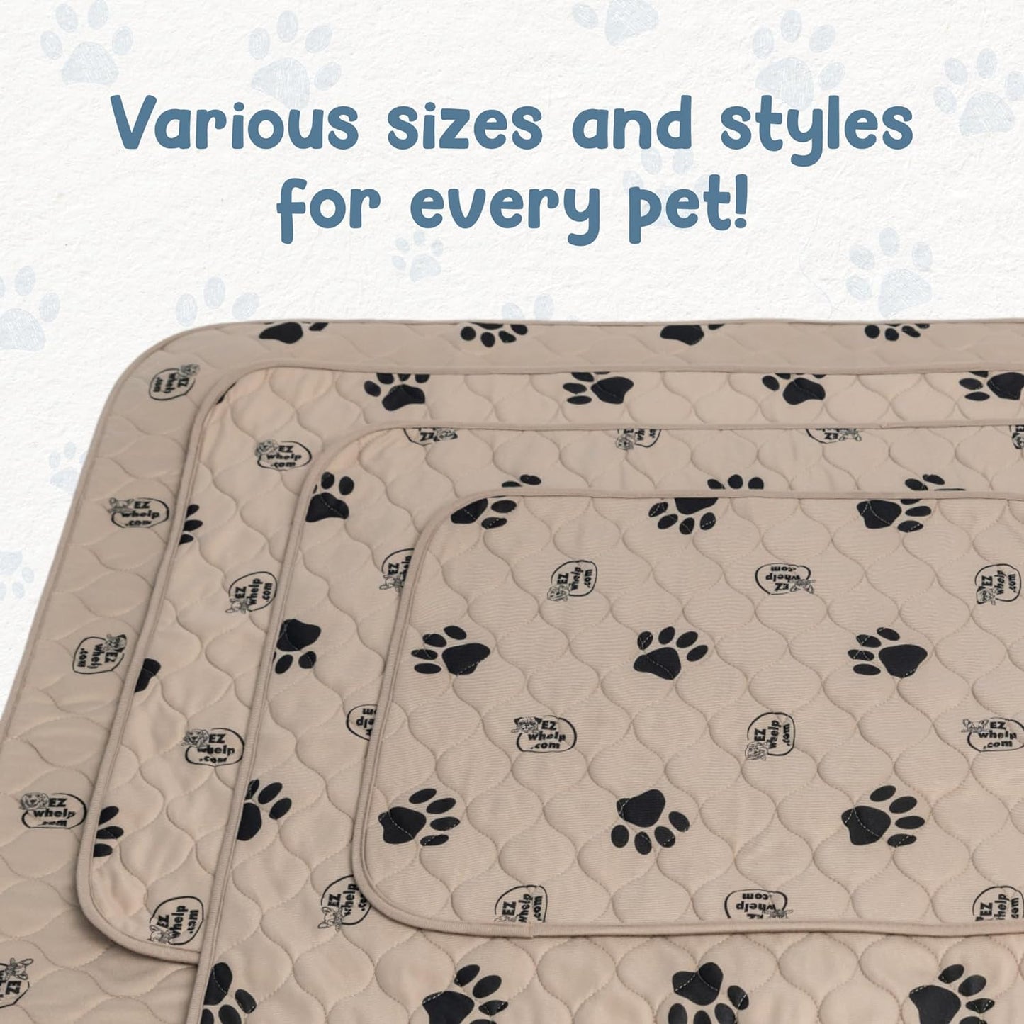 Premium Reusable Dog Pee Pads - Washable Waterproof Mats for Potty Training & Whelping - 24x36 Inch, 2 Pack with Rounded Corners